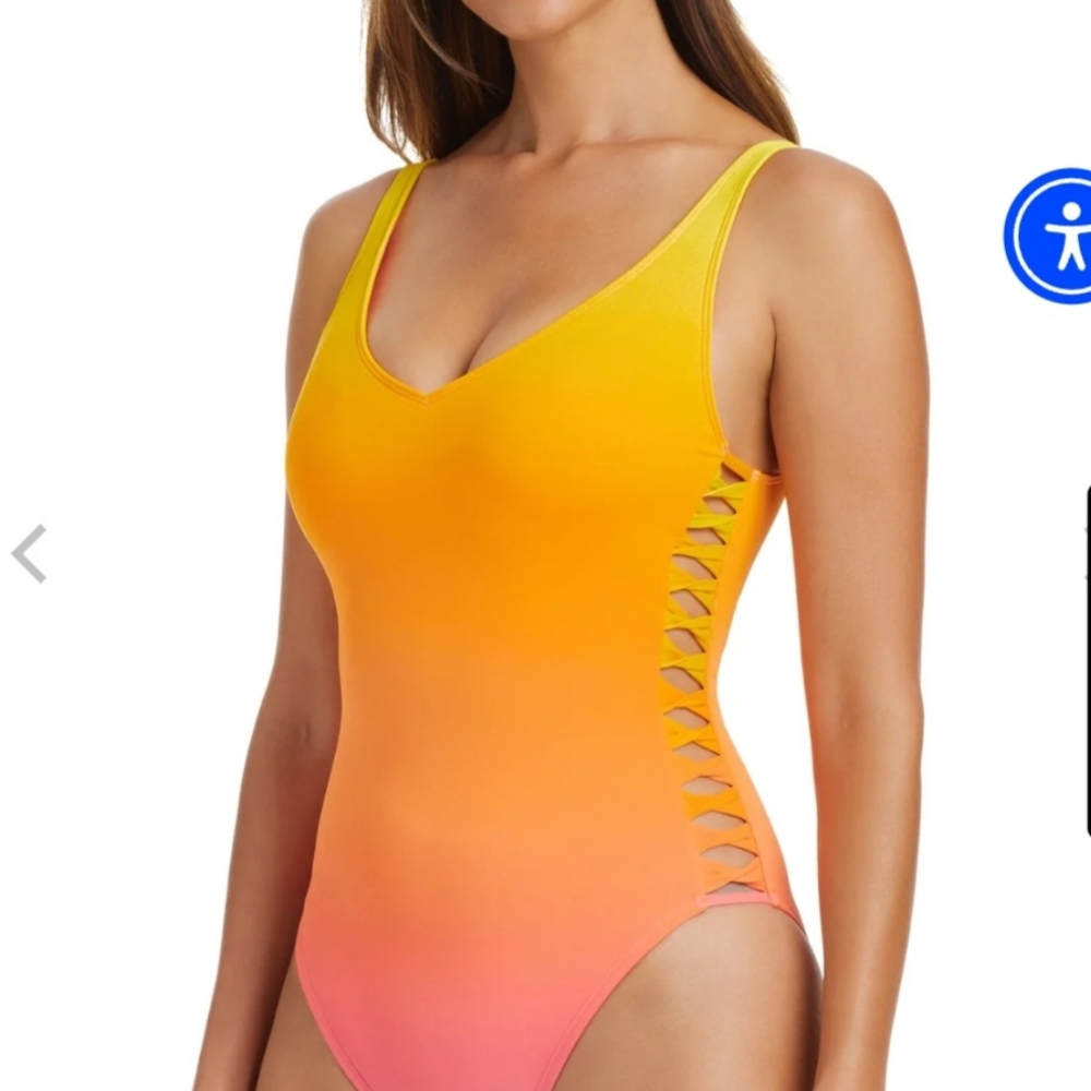 Bleu Rod Beattie Beat The Heat Side Lace Down Swimsuit